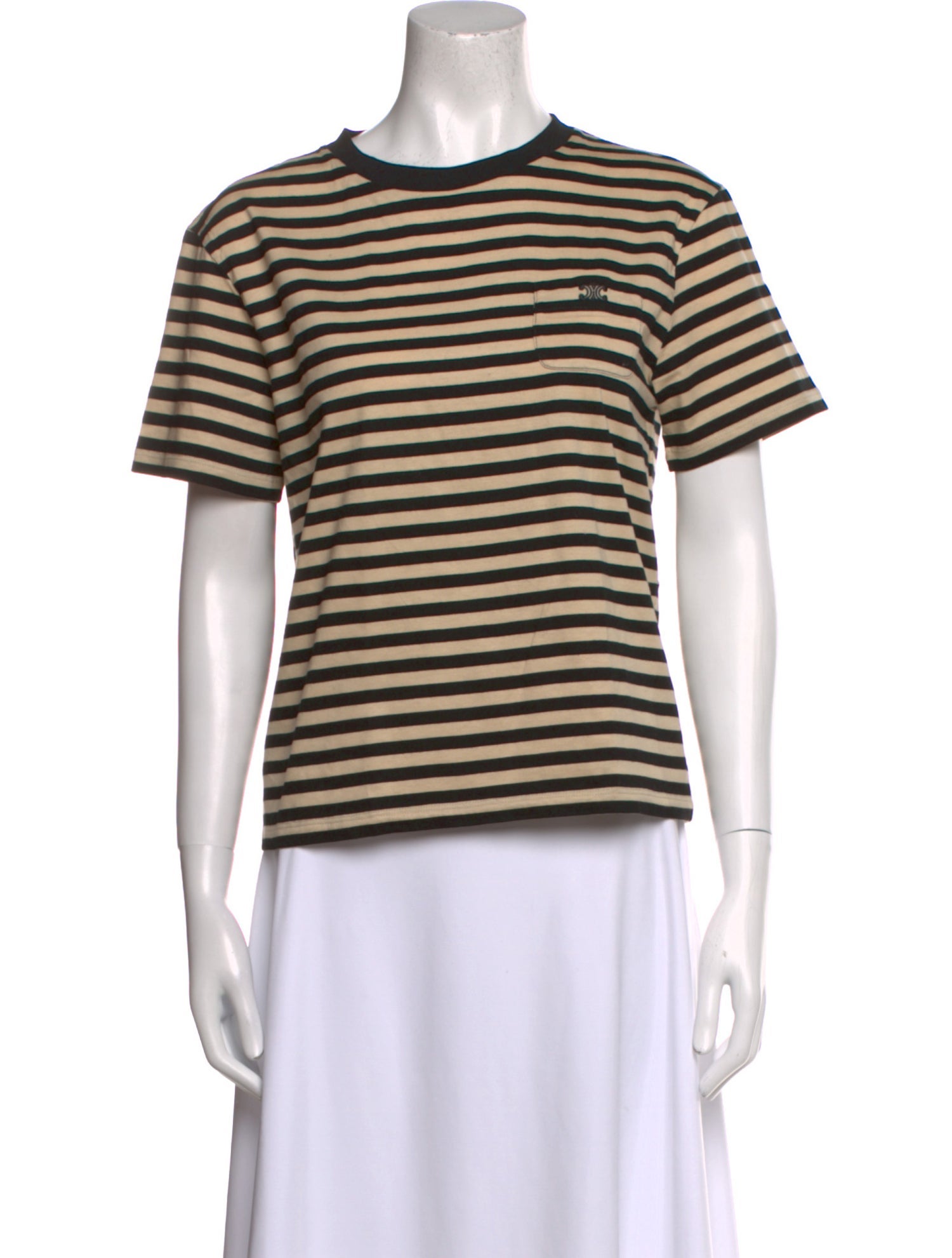 Celine Striped Crew Neck T-Shirt