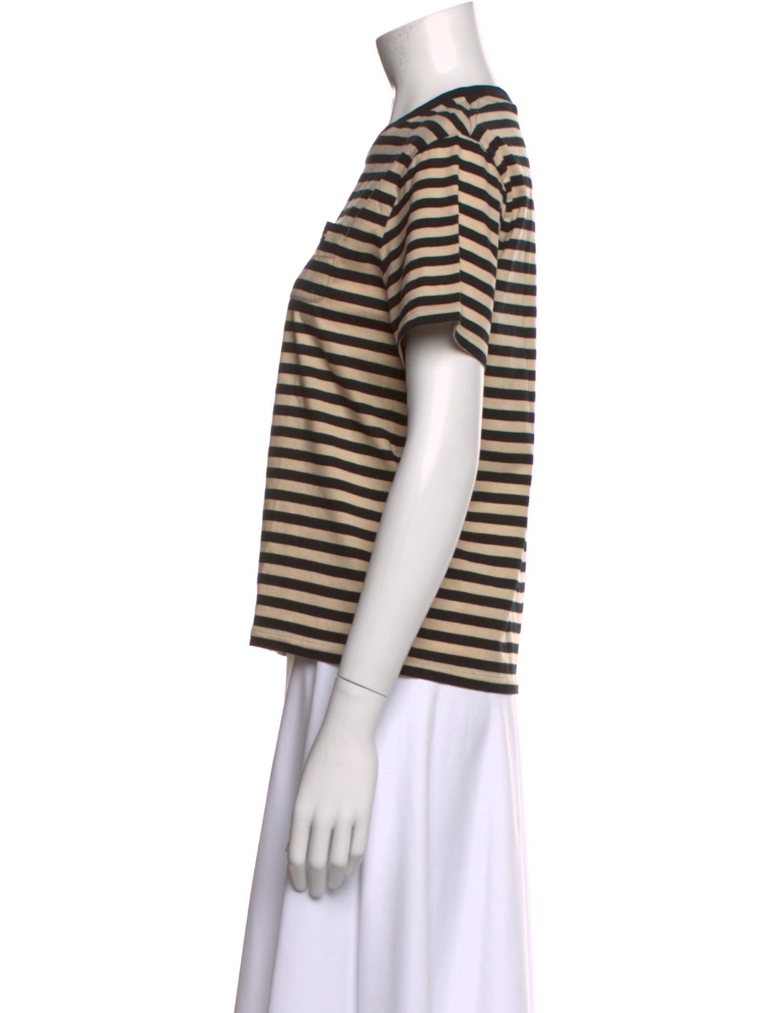 Celine Striped Crew Neck T-Shirt