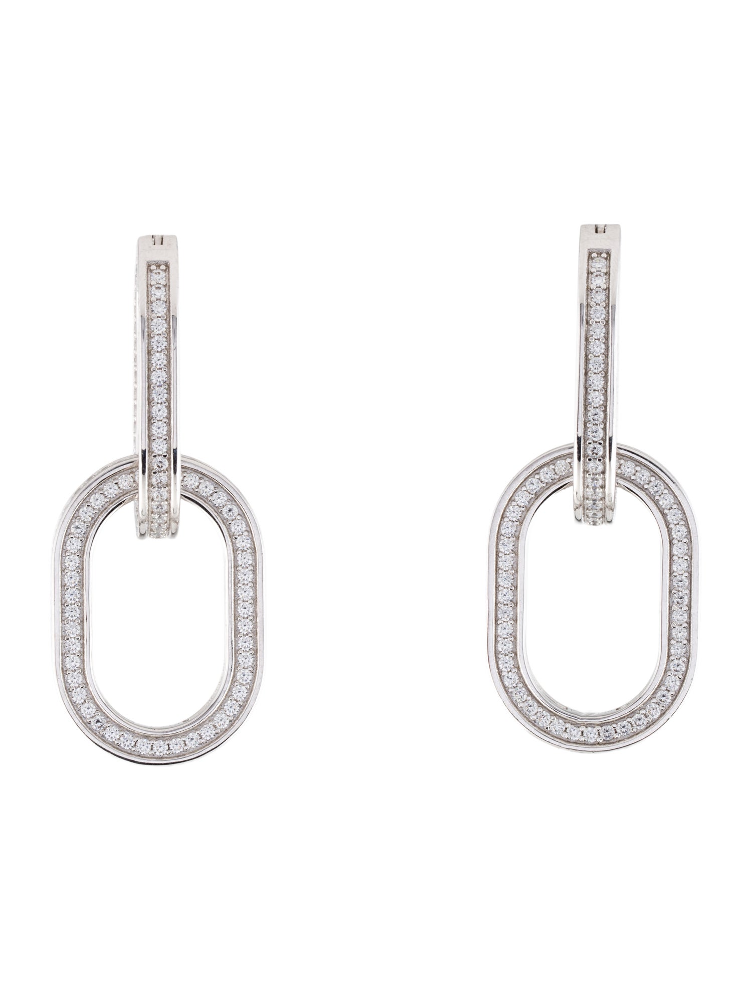 Celine Crystal Edwige Double Hoop Earrings