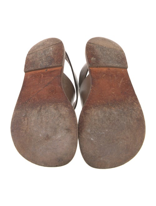 Celine Leather Cutout Accent Slingback Sandals