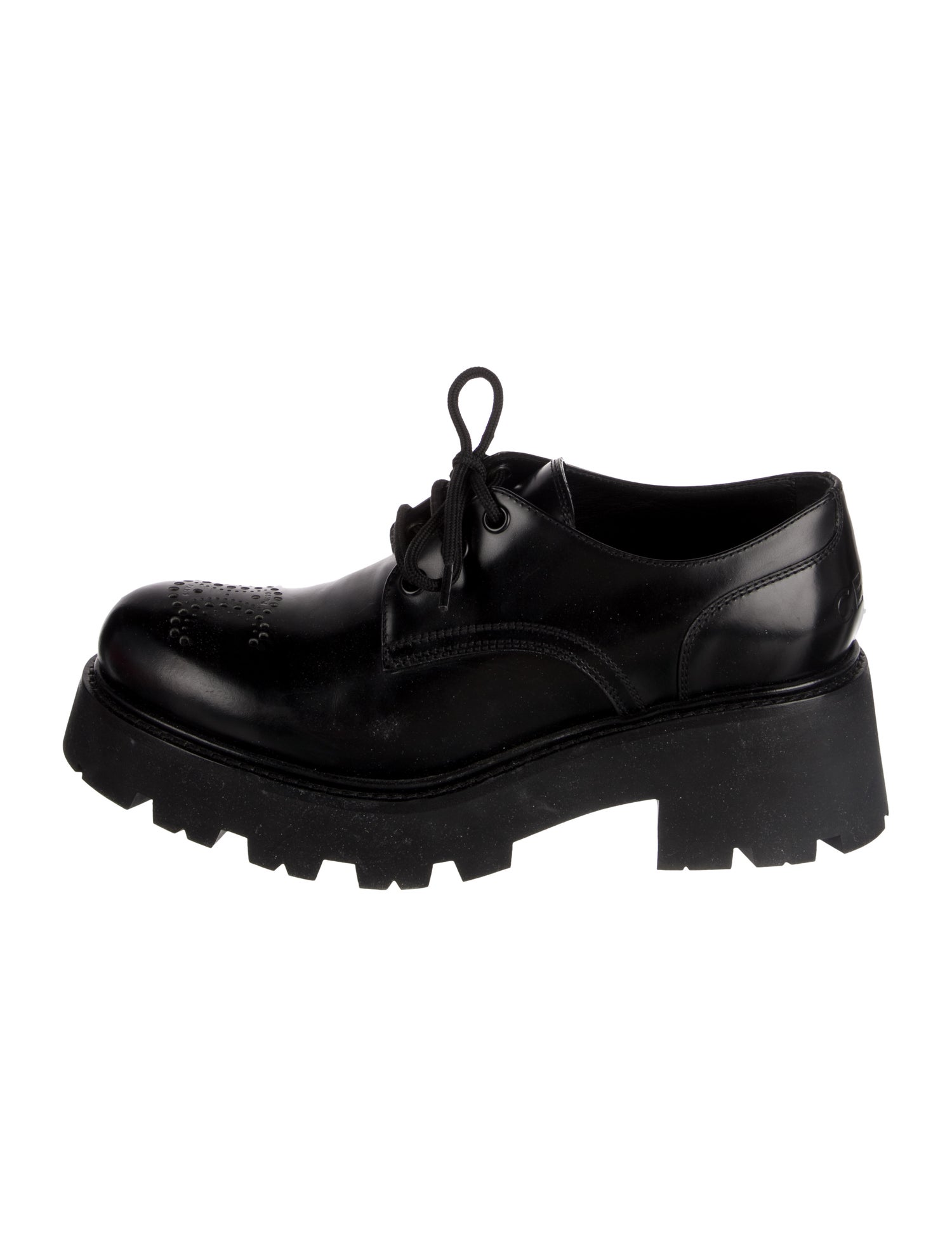 Celine Leather Tassel Accents Oxfords
