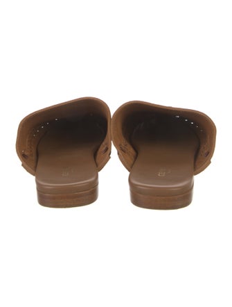Celine Triomphe Suede Mules
