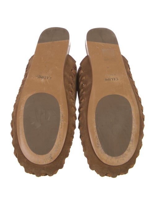 Celine Triomphe Suede Mules
