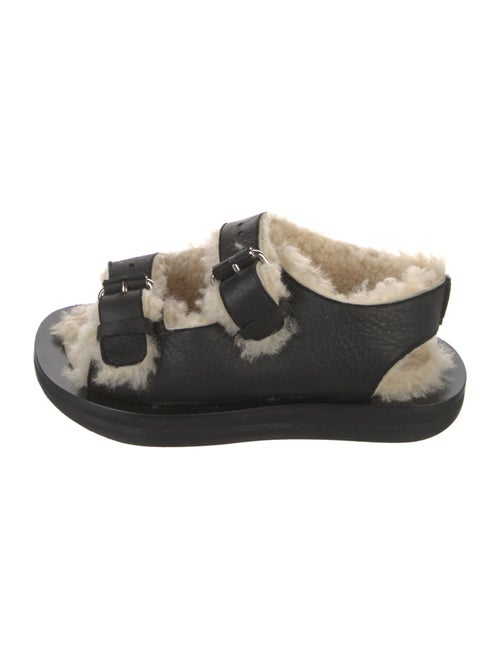 Celine Leather Colorblock Pattern Sandals