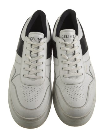 Celine Leather Lasercut Accents Sneakers