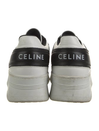 Celine Leather Lasercut Accents Sneakers