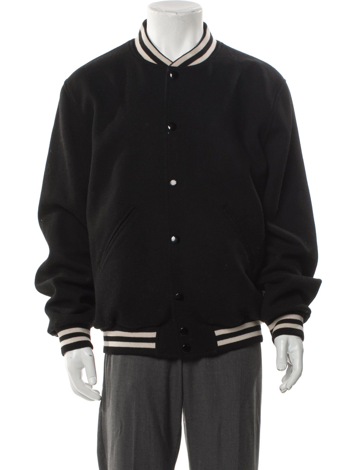 Celine Signature Logo Wool Varsity Jacket