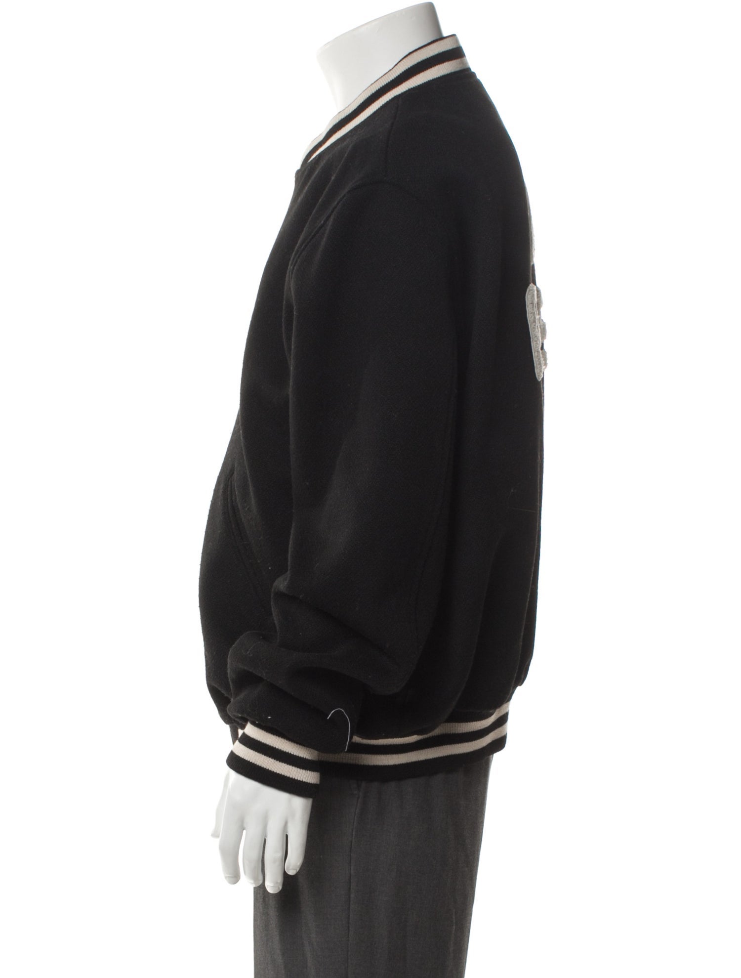 Celine Signature Logo Wool Varsity Jacket