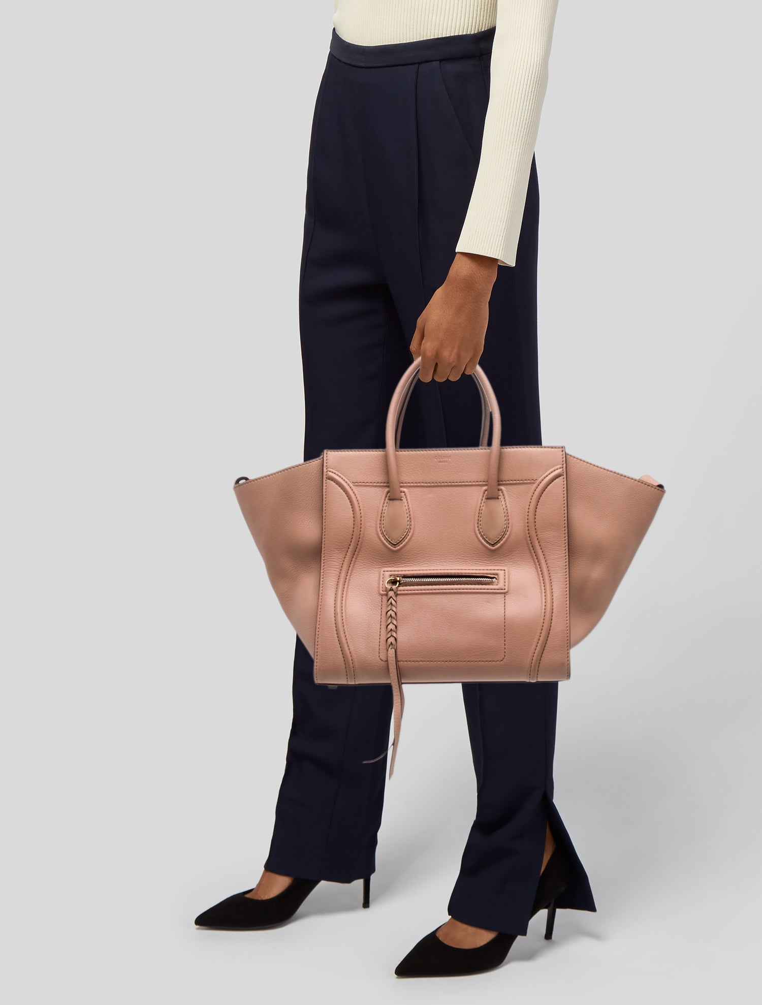 Celine Leather Luggage Phantom Medium