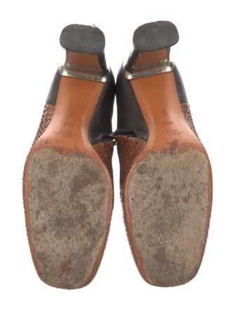 Celine Snakeskin Animal Print Boots