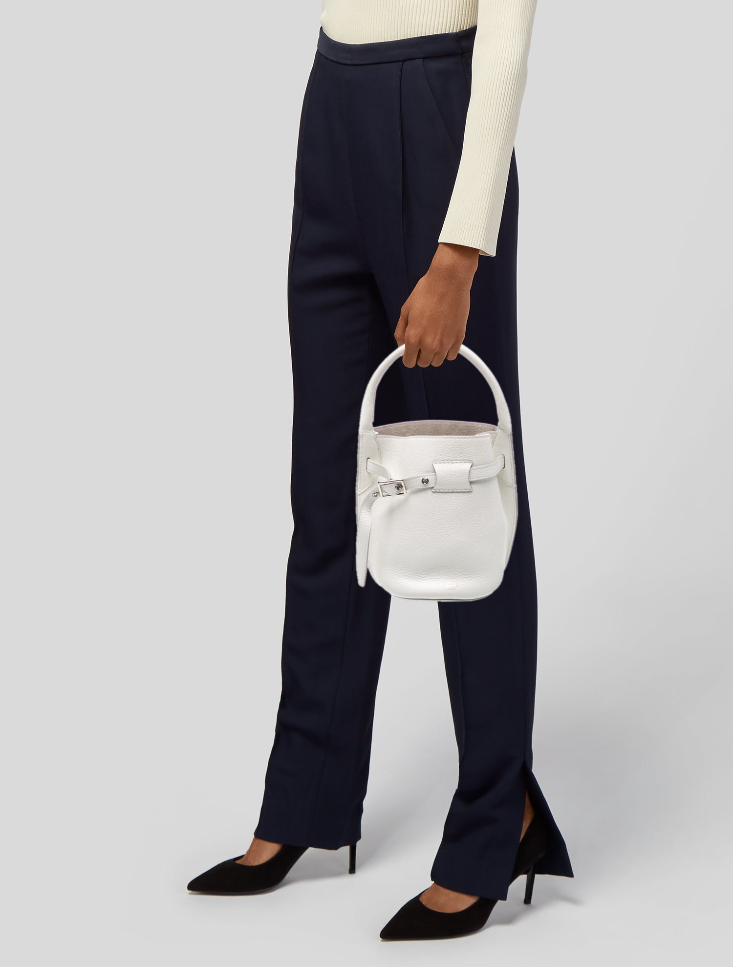 Celine Leather Big Bag Bucket Nano