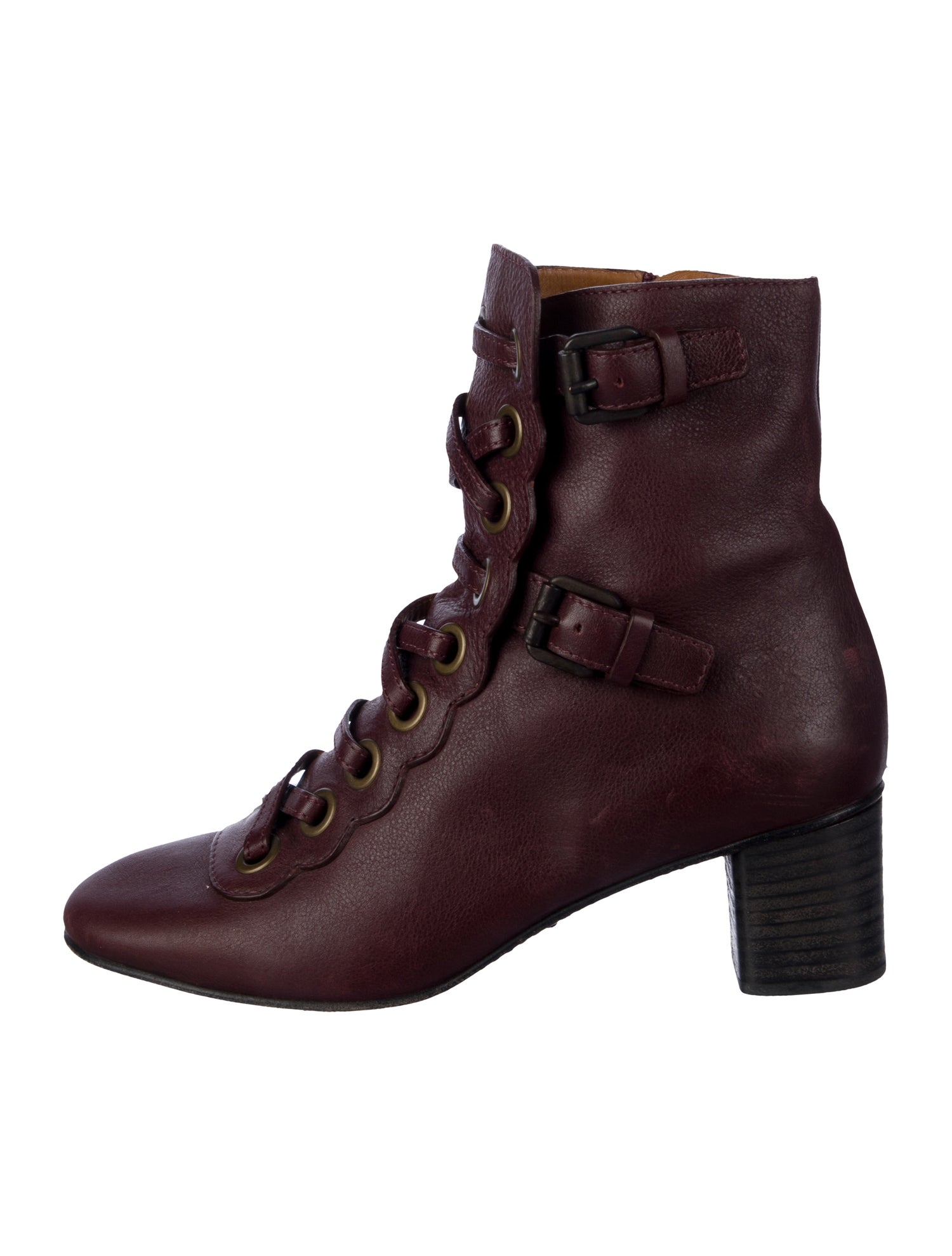 Celine Leather Combat Boots