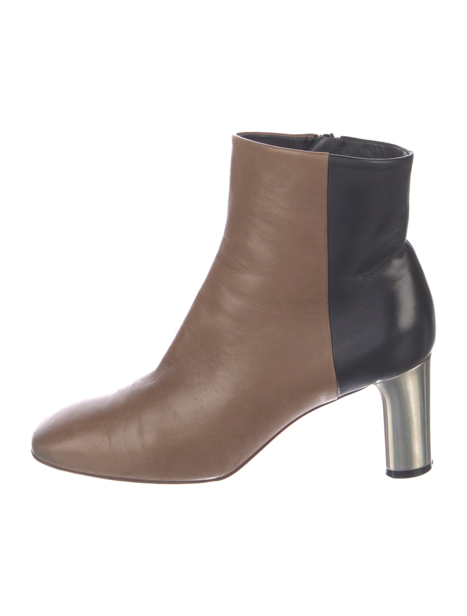 Celine Leather Colorblock Pattern Boots