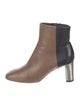 Celine Leather Colorblock Pattern Boots