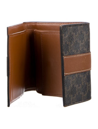 Celine 2021 SMALL TRIFOLD TRIOMPHE CANVAS Compact Wallet