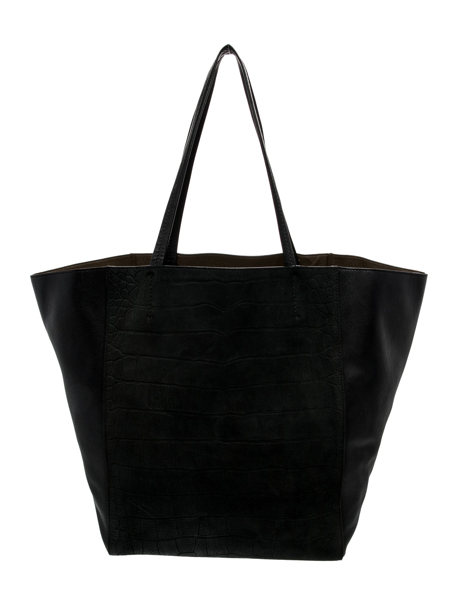 Celine Embossed Leather Cabas Phantom