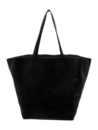 Celine Embossed Leather Cabas Phantom