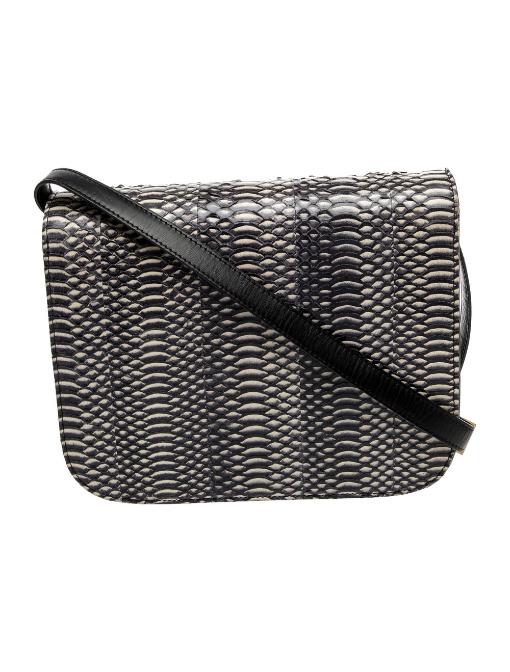 Celine Messenger Bag Grey Python Animal Print Gol… - image 4