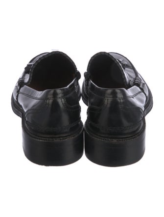 Celine Leather Tassel Accents Loafers