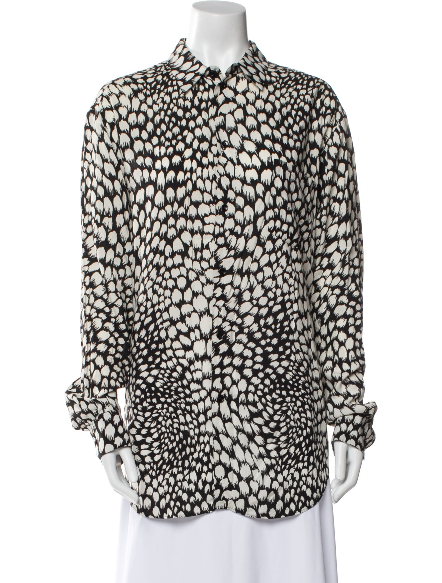 Celine Animal Print Long Sleeve Tunic