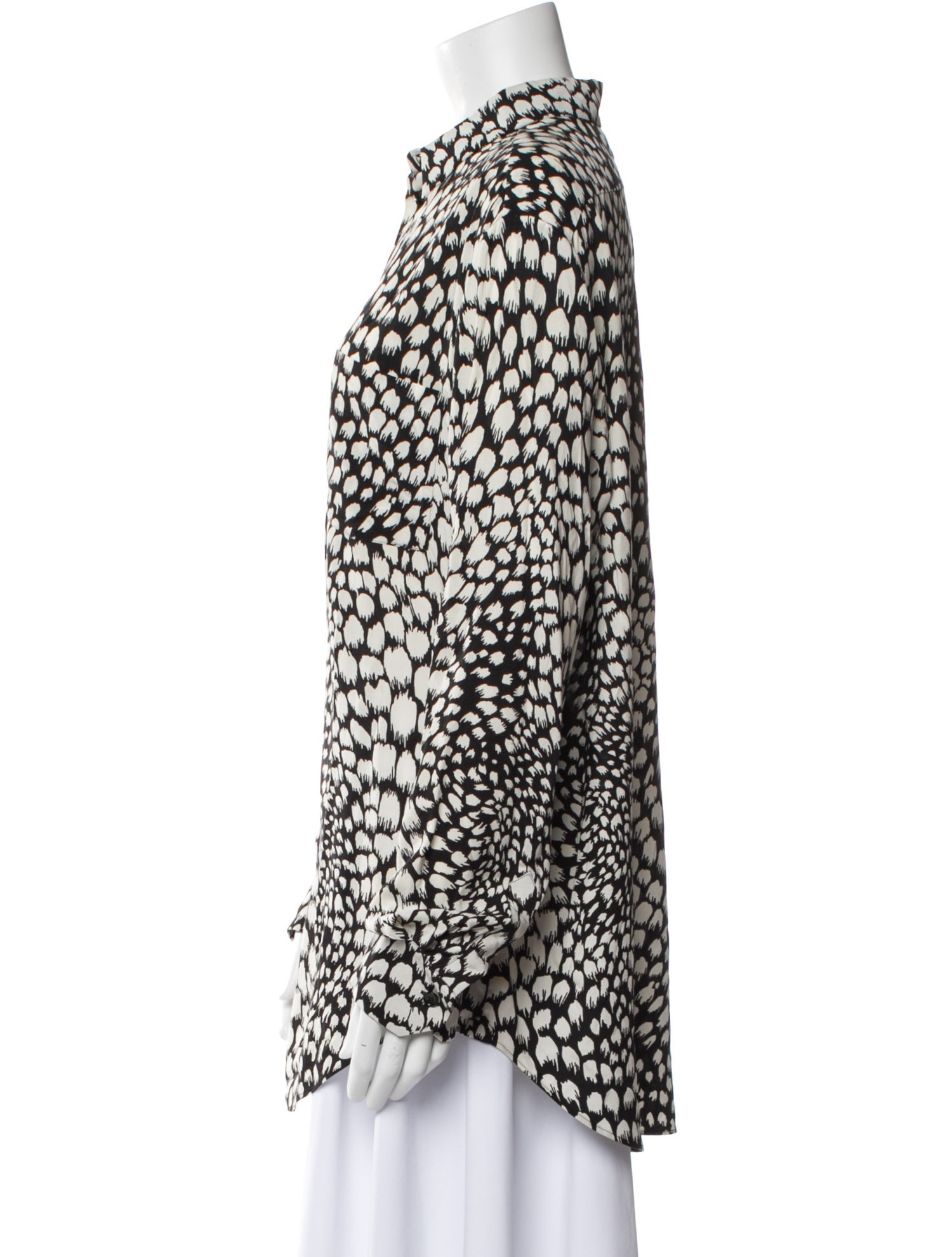 Celine Animal Print Long Sleeve Tunic
