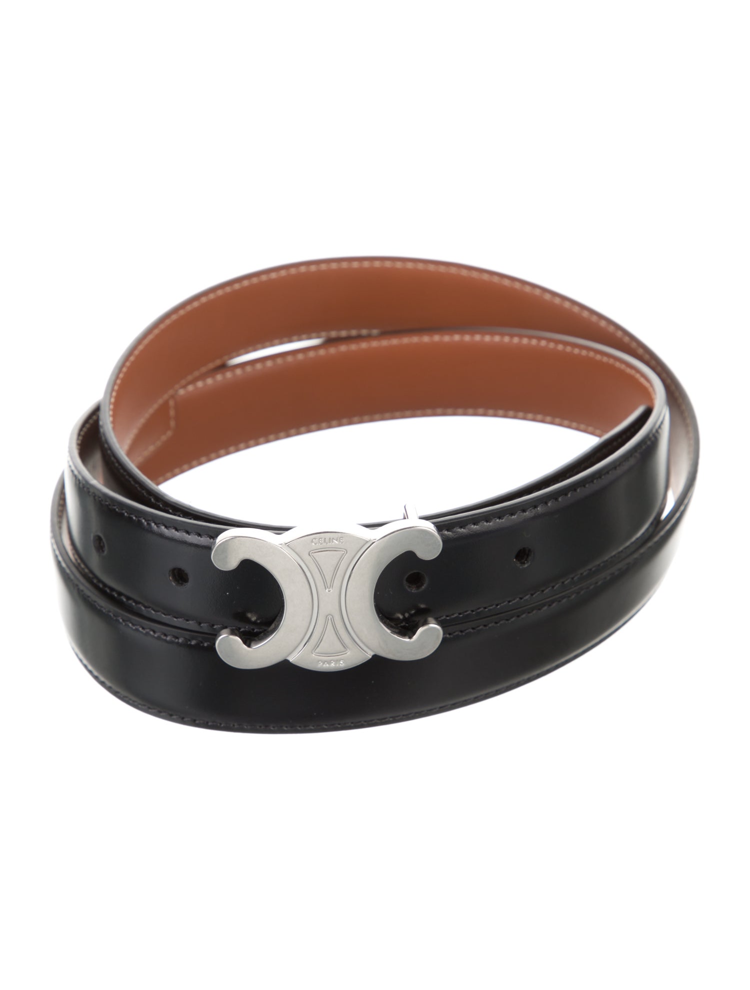 Celine Skinny Leather Belt