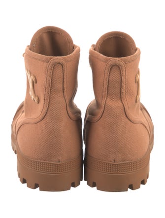 Celine Canvas Combat Boots