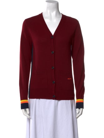 Celine Cashmere Colorblock Pattern Sweater