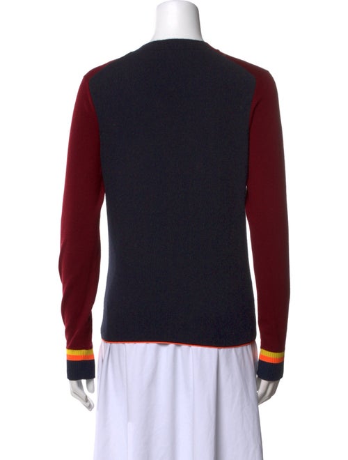Celine Cashmere Colorblock Pattern Sweater