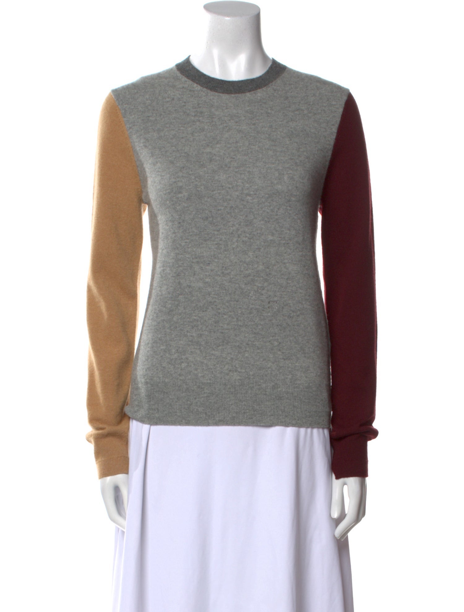 Celine Wool Colorblock Pattern Sweater