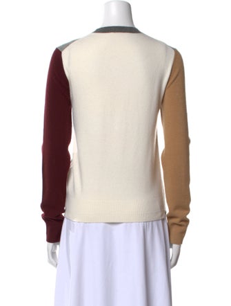 Celine Wool Colorblock Pattern Sweater