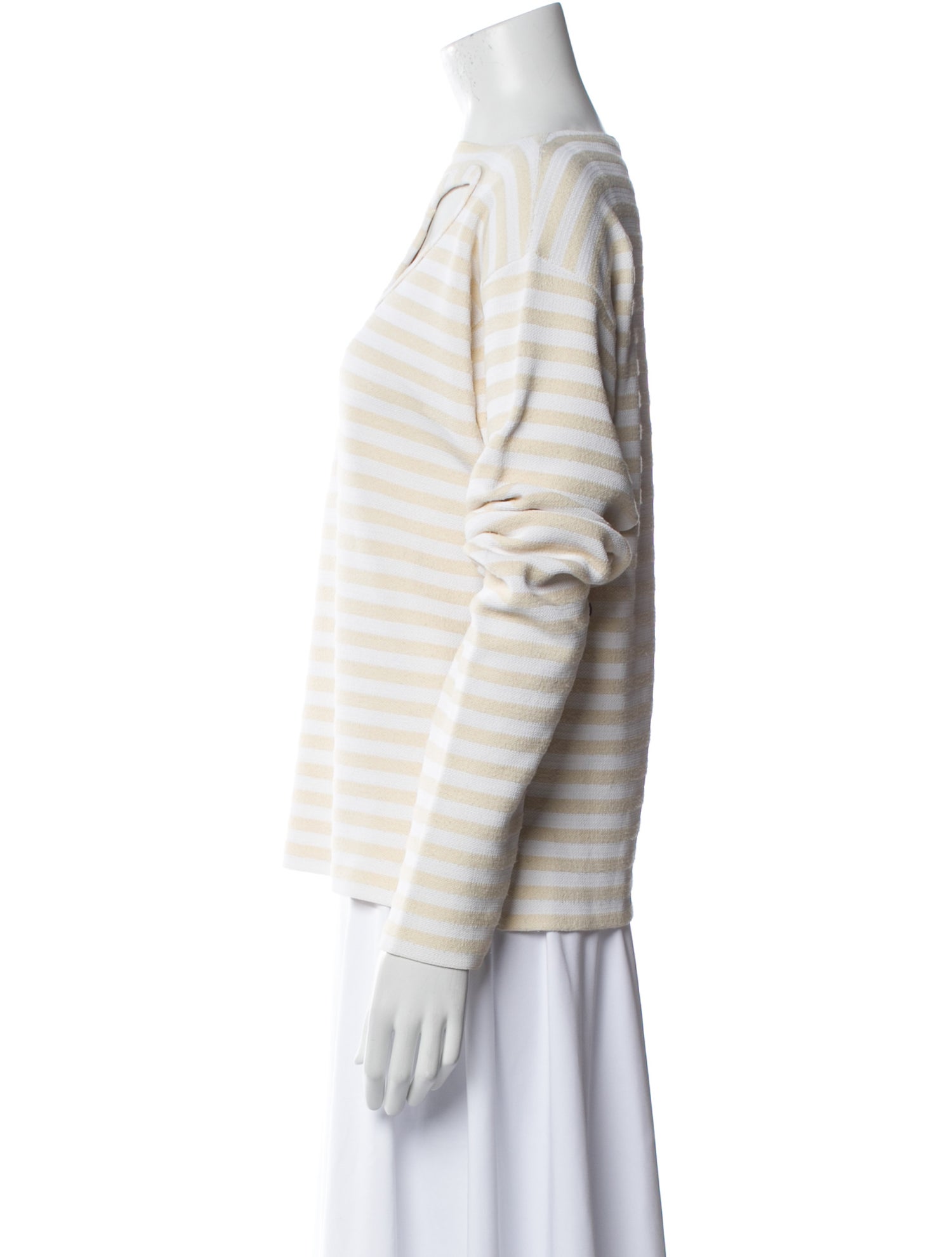 Celine Striped Bateau Neckline Top
