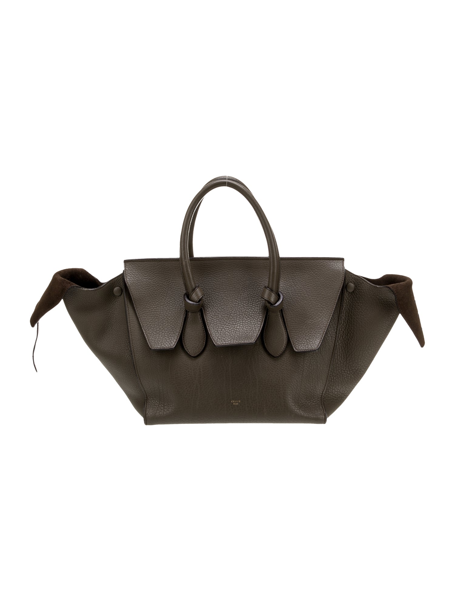 Celine Leather Tie Tote Small