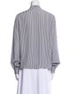 Celine Silk Striped Button-Up Top