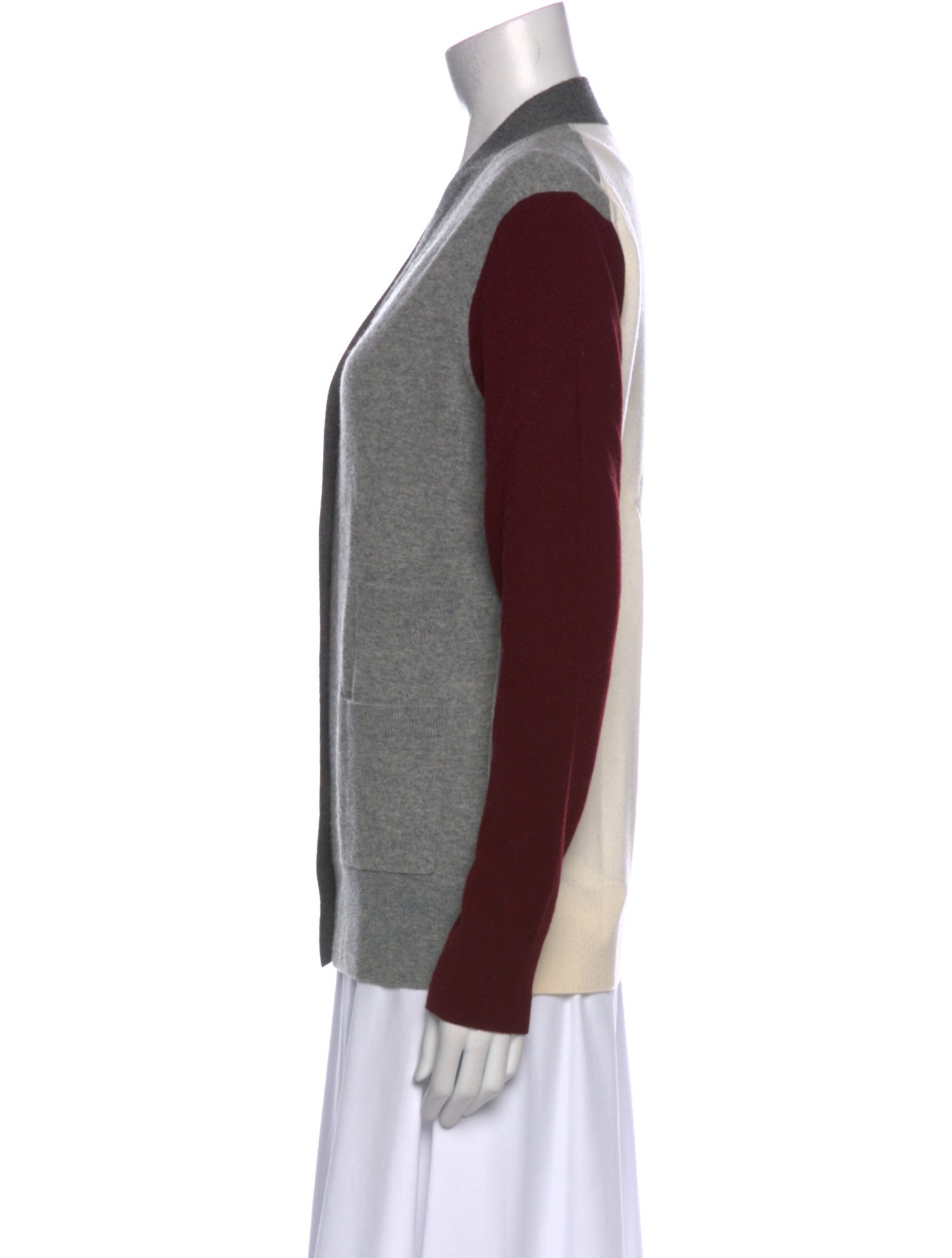 Celine Wool Colorblock Pattern Sweater