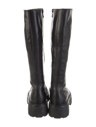 Celine Triomphe Leather Combat Boots