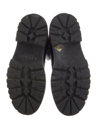 Celine Triomphe Leather Combat Boots