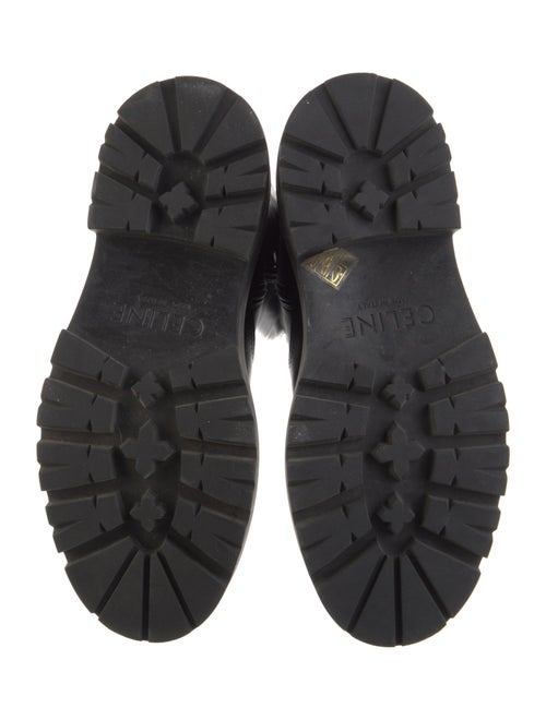 Celine Triomphe Leather Combat Boots