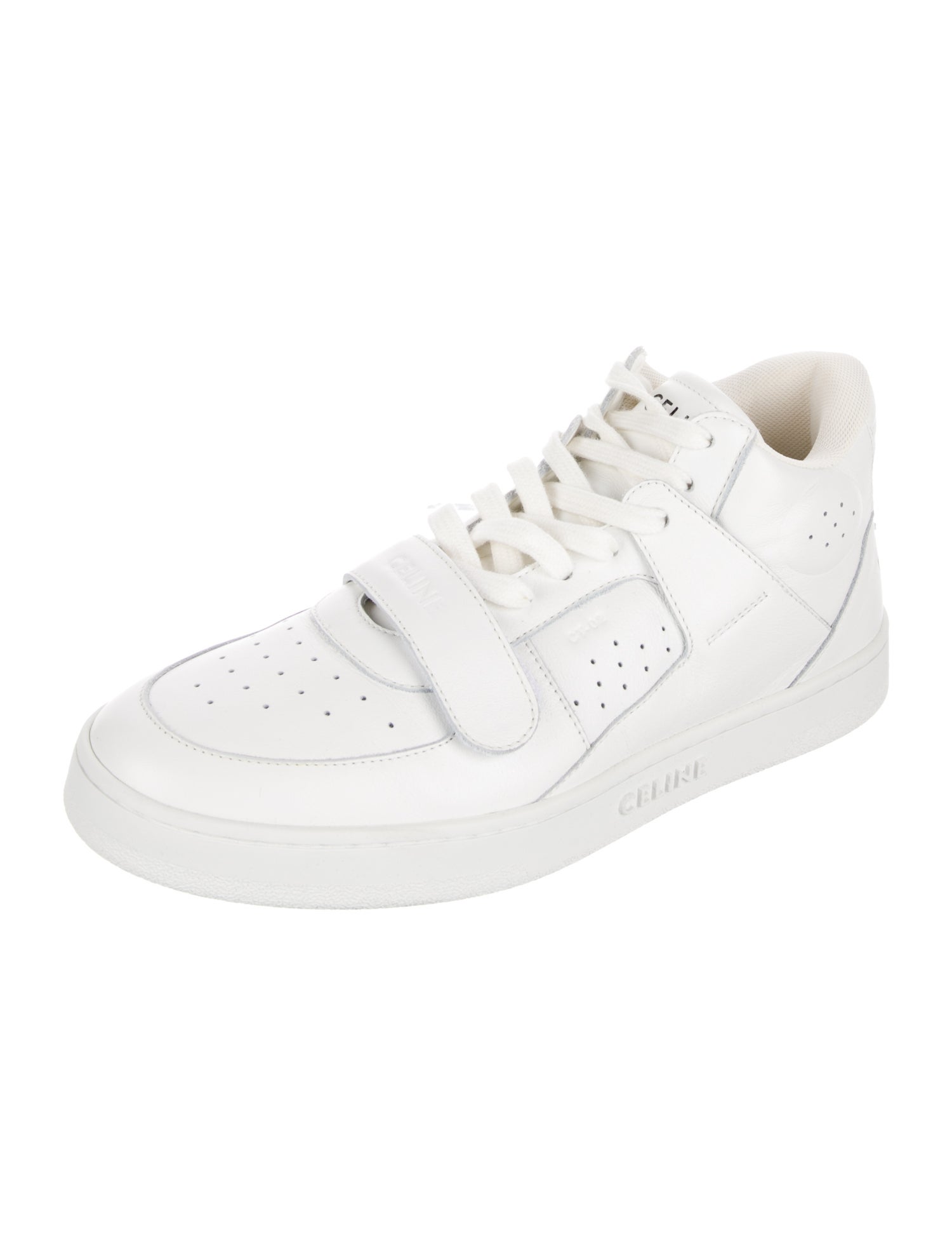 Celine Leather Lasercut Accents Sneakers