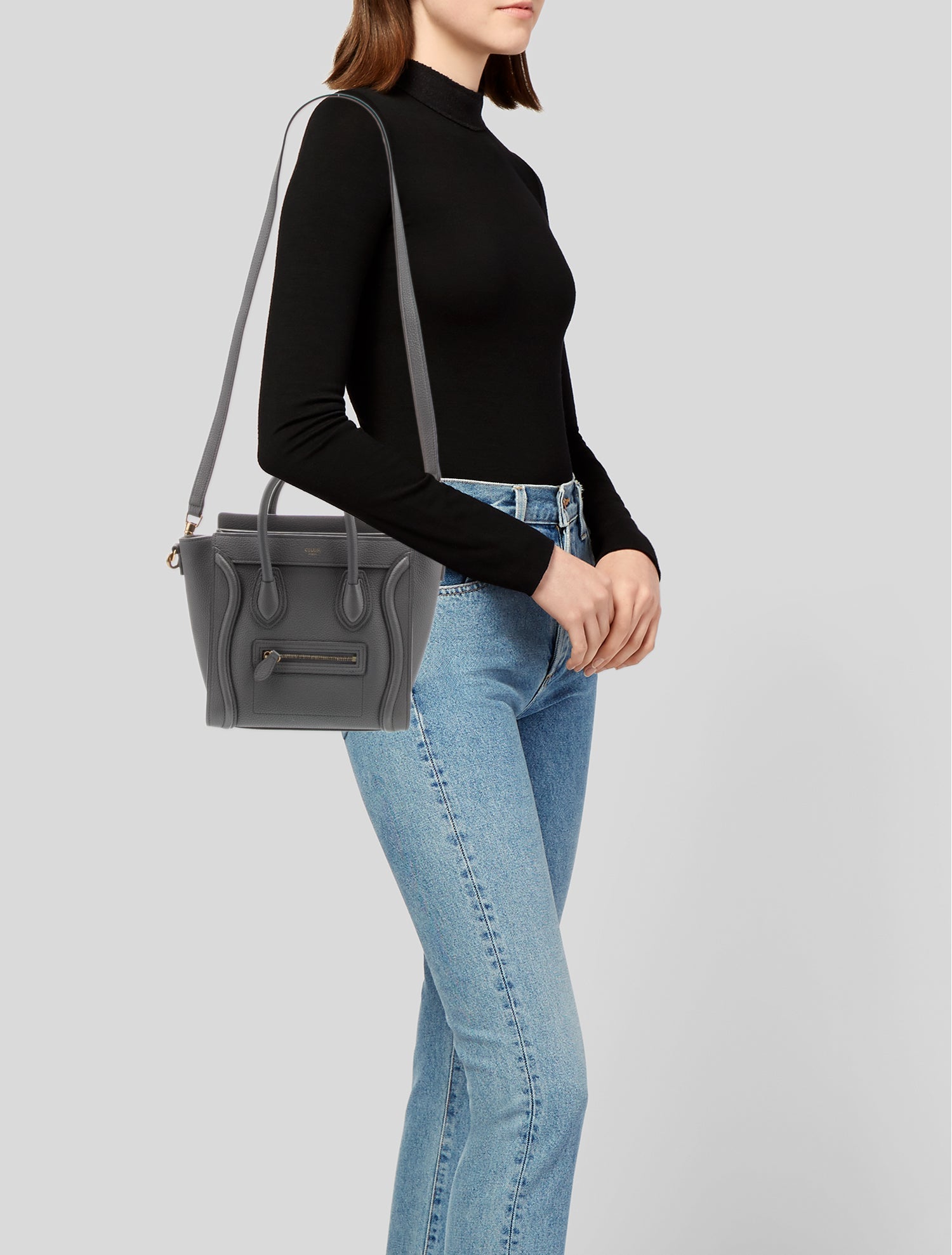 Celine Leather Luggage Nano