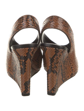 Celine Snakeskin Animal Print Slingback Pumps