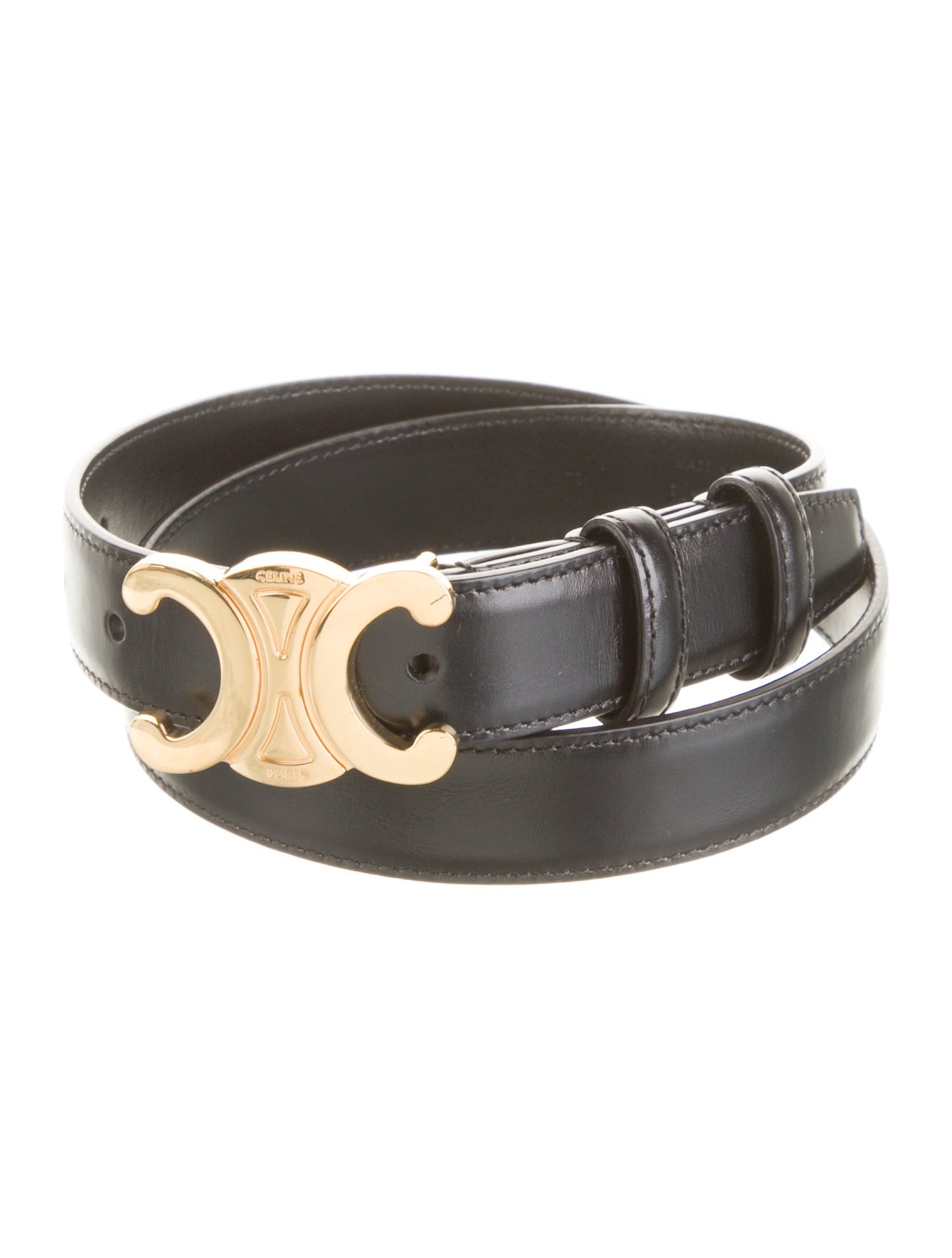 Celine Triomphe Leather Belt