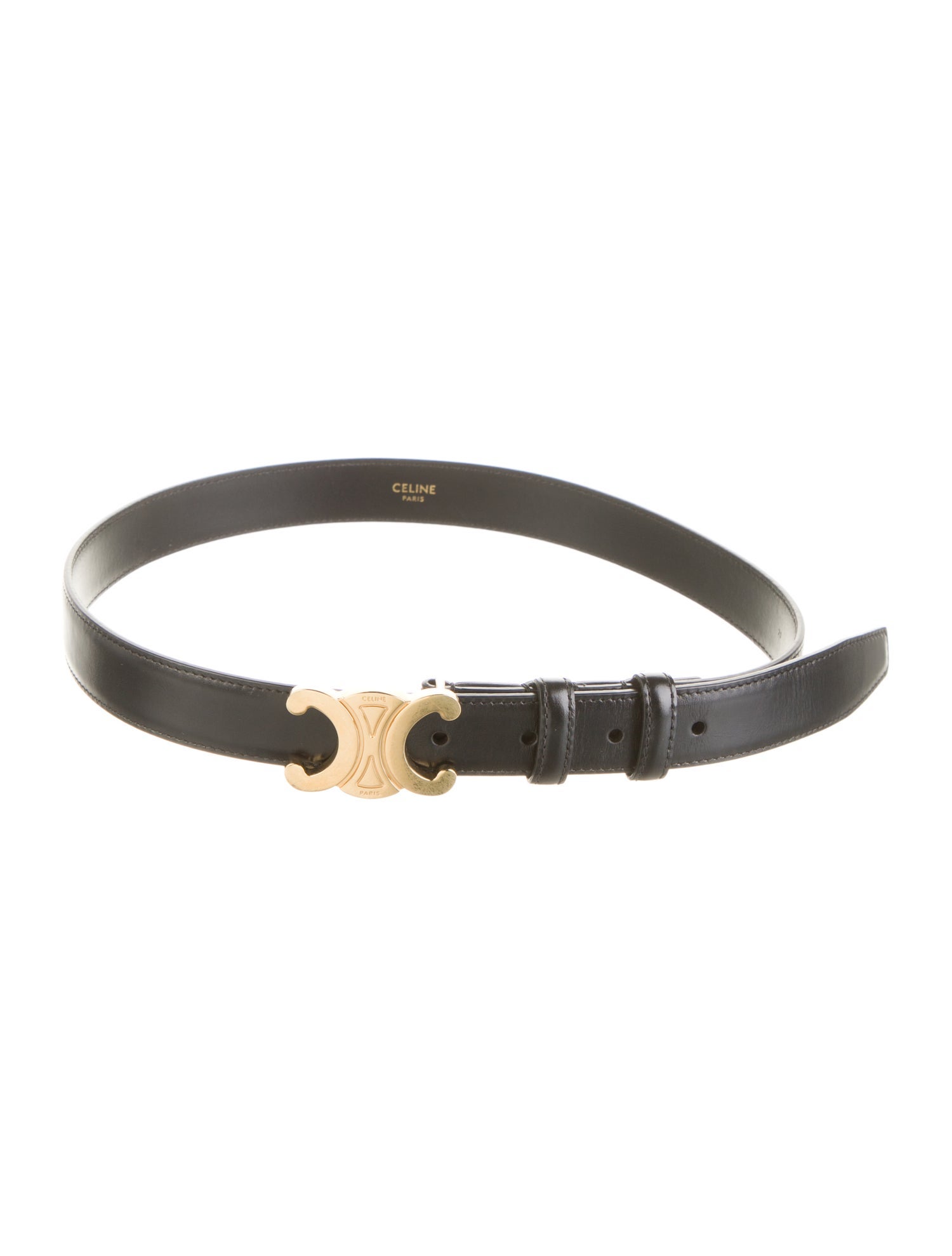 Celine Triomphe Leather Belt
