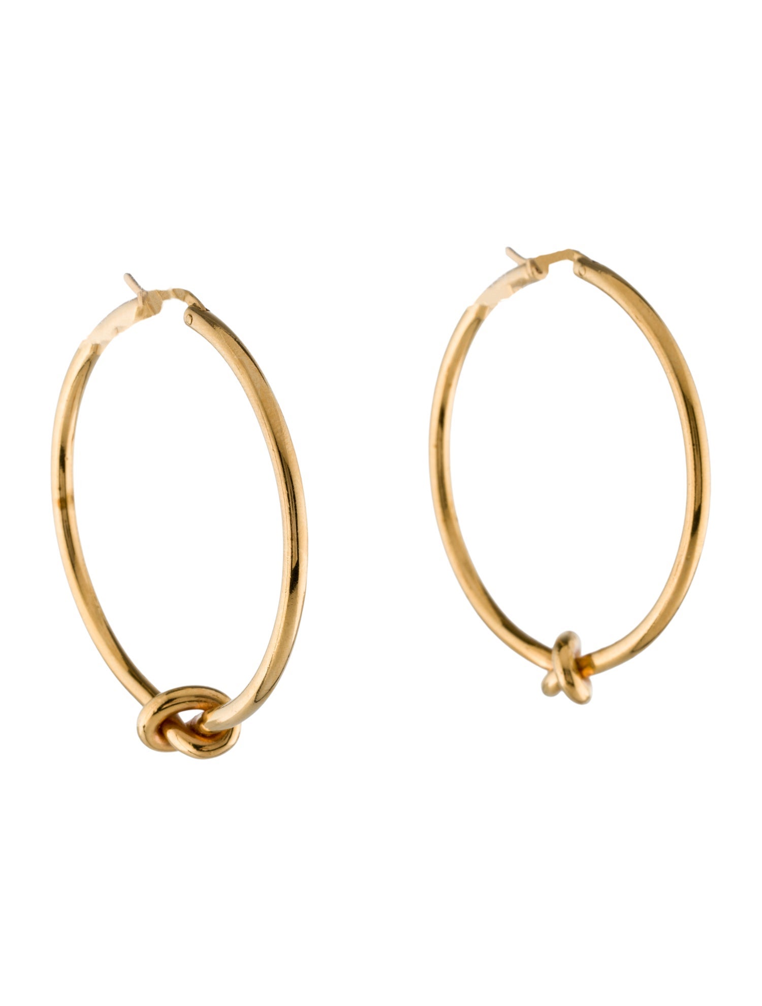 Celine Knot Large Hoop Earrings