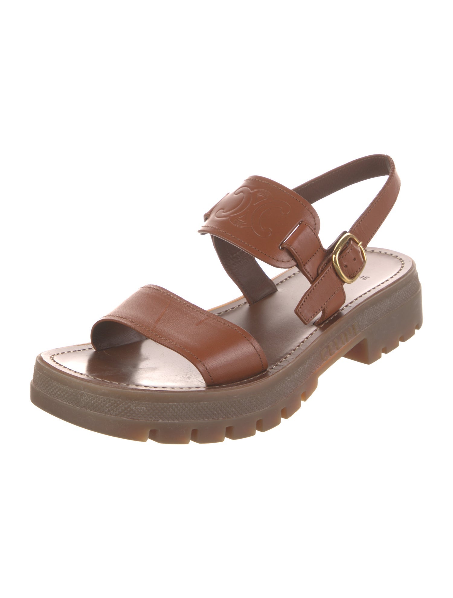 Celine Leather Slingback Sandals