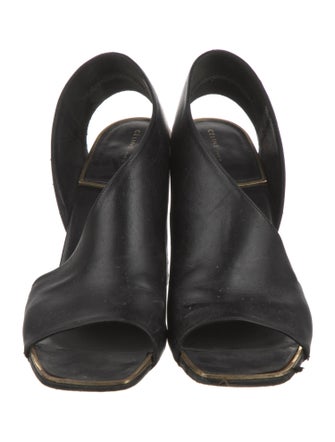 Celine Leather Slingback Sandals