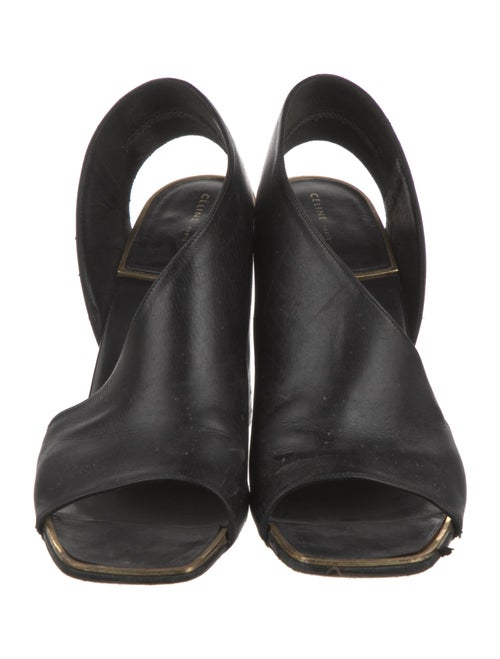 Celine Leather Slingback Sandals