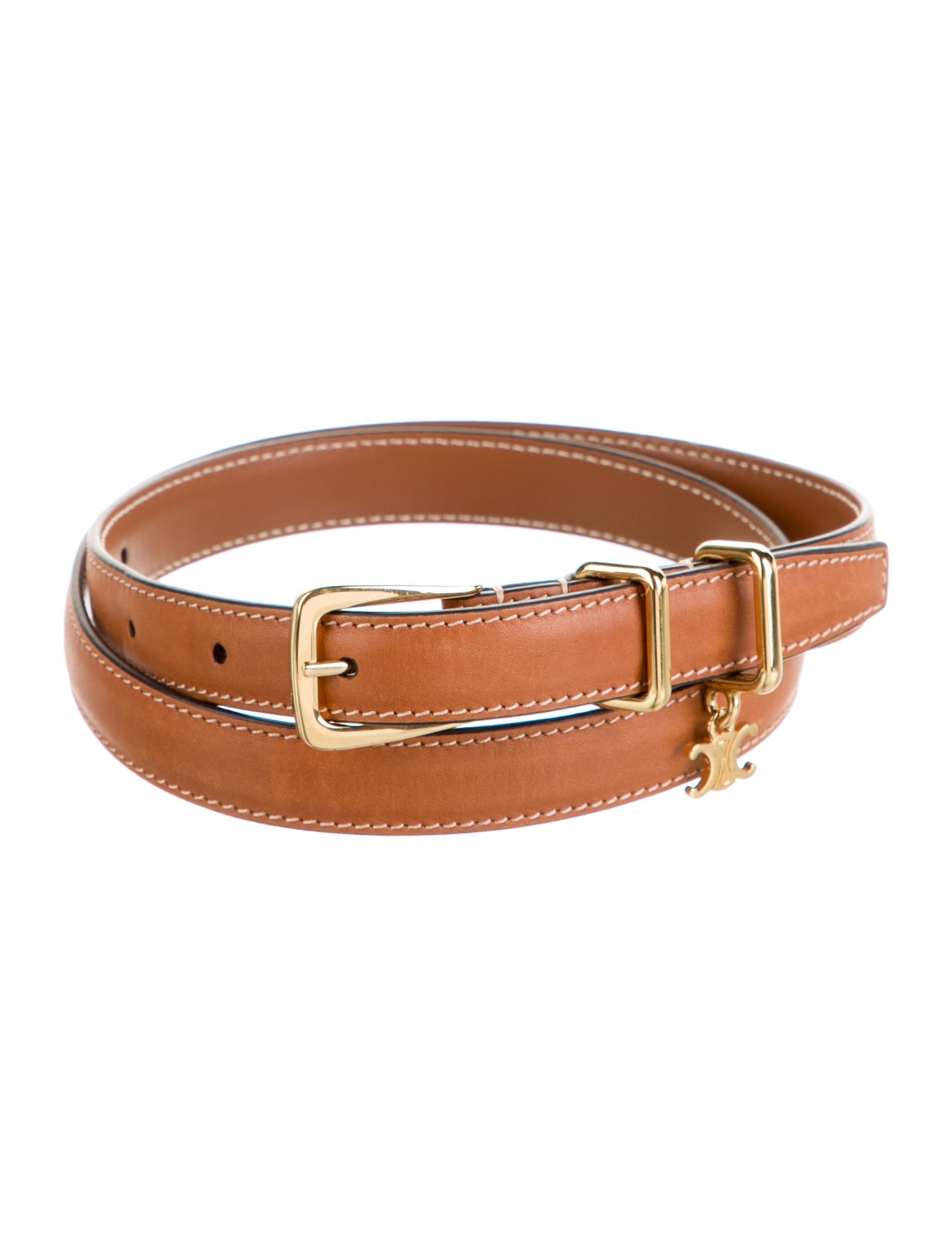 Celine Skinny Leather Belt