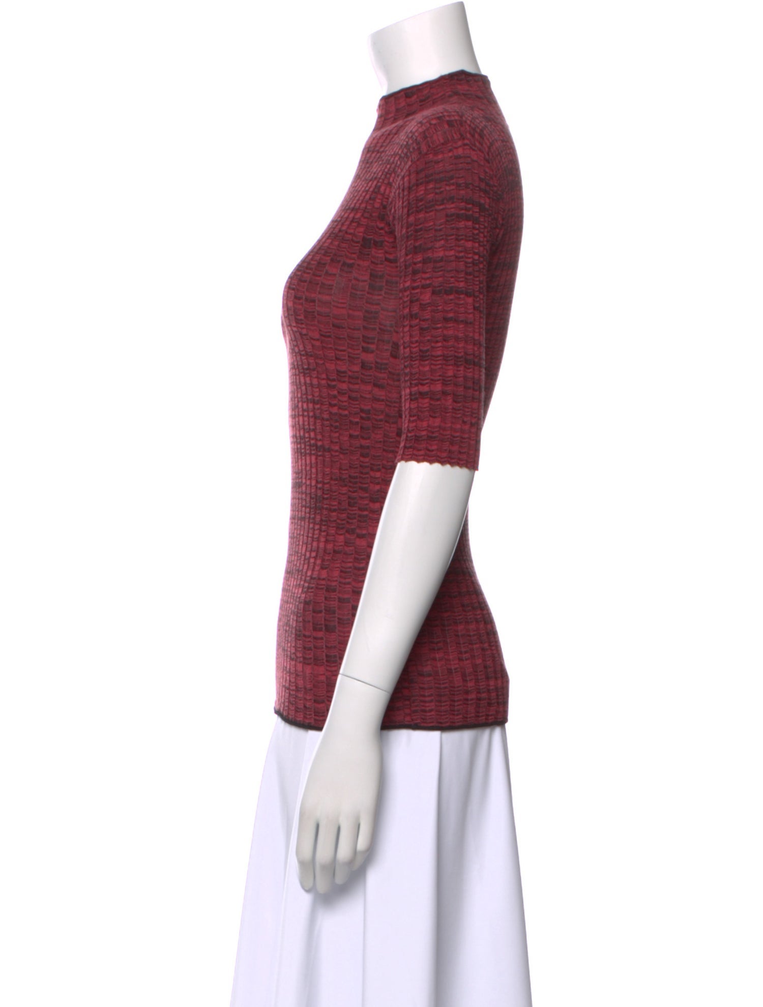 Celine Mock Neck Three-Quarter Sleeve Top