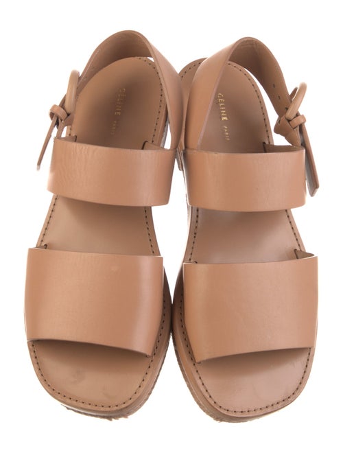 Celine Leather Slingback Sandals